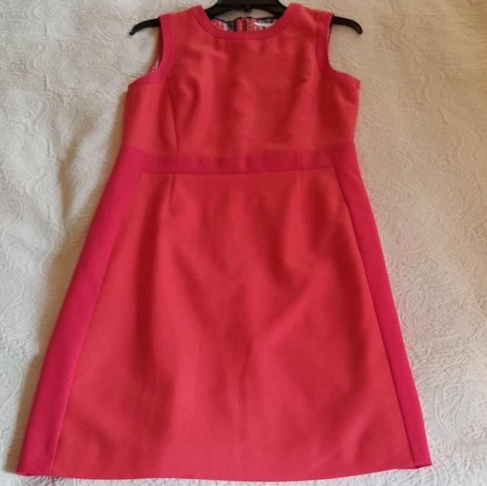 BODEN Pink Sheath Dress Wool Blend Size 6 Business